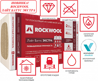 НОВИНКА! ROCKWOOL ЛАЙТ БАТТС ЭКСТРА П-45